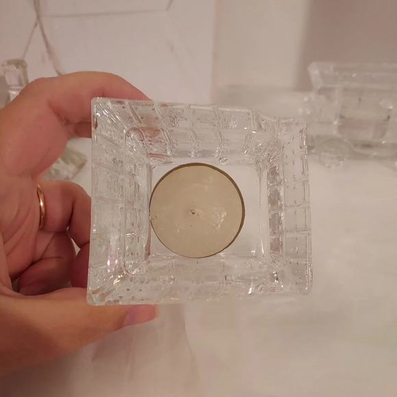 Fitz and Floyd 3 Piece Crystal Holiday Train Votive - In Original Box - Picture 9 of 13